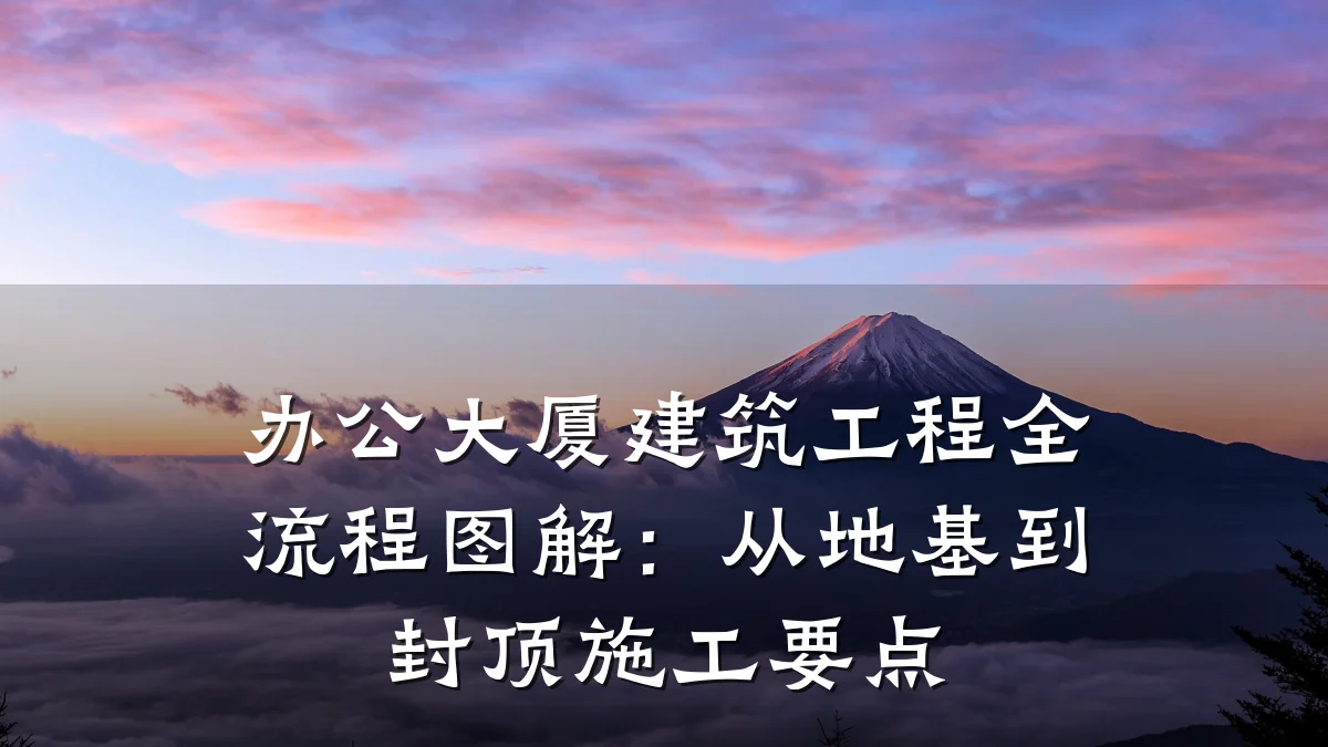 办公大厦建筑工程全流程图解:从地基到封顶施工要点