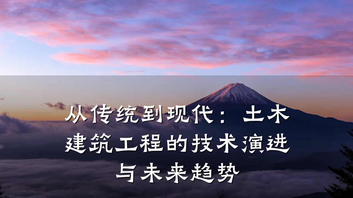 从传统到现代:土木建筑工程的技术演进与未来趋势