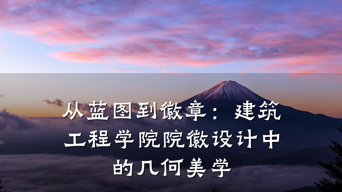 从蓝图到徽章:建筑工程学院院徽设计中的几何美学