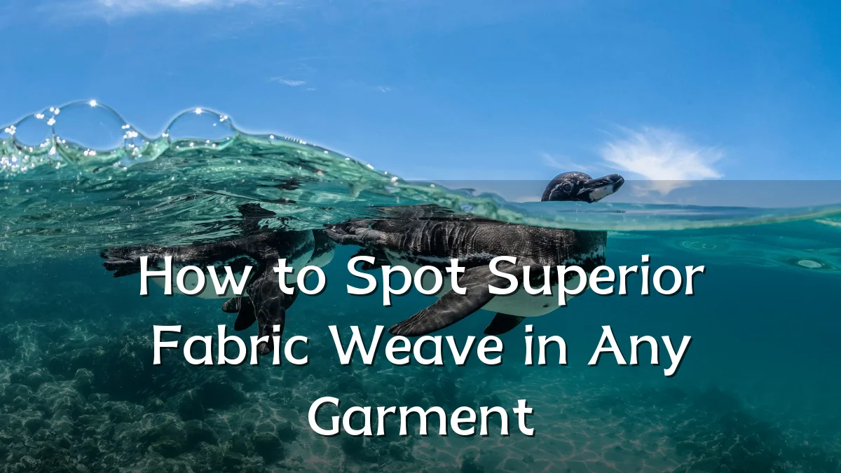 How to Spot Superior Fabric Weave in Any Garment