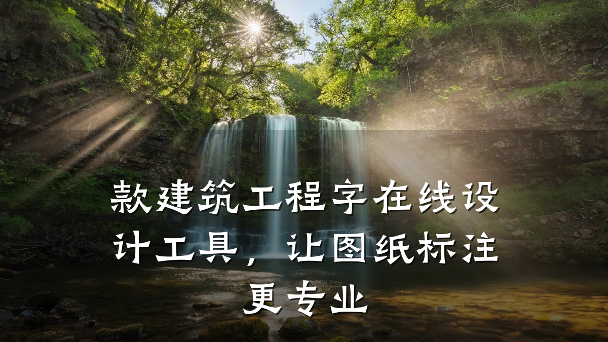 款建筑工程字在线设计工具,让图纸标注更专业