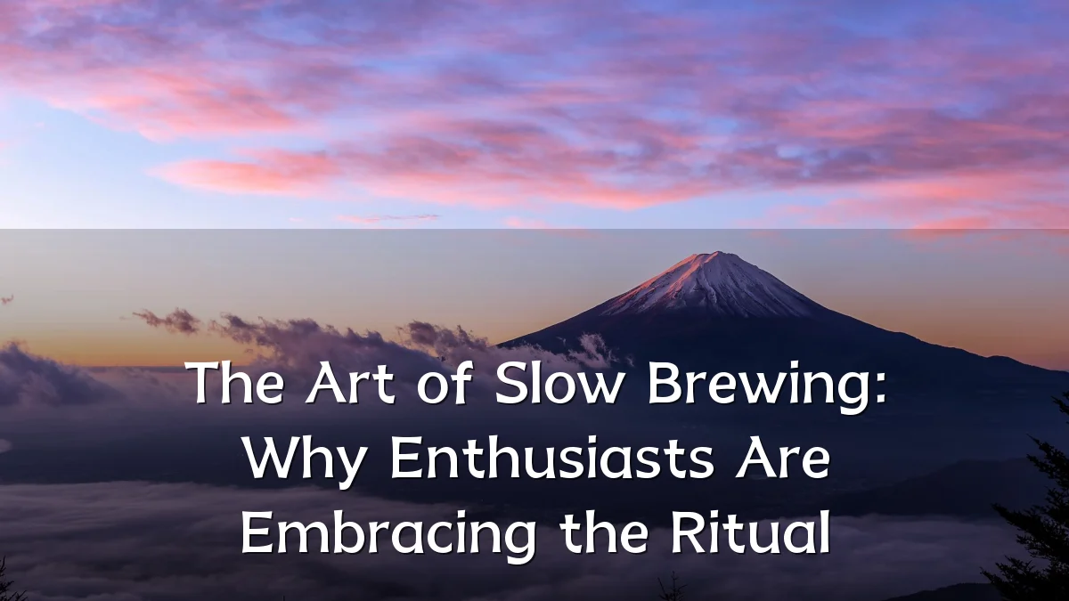 The Art of Slow Brewing: Why Enthusiasts Are Embracing the Ritual