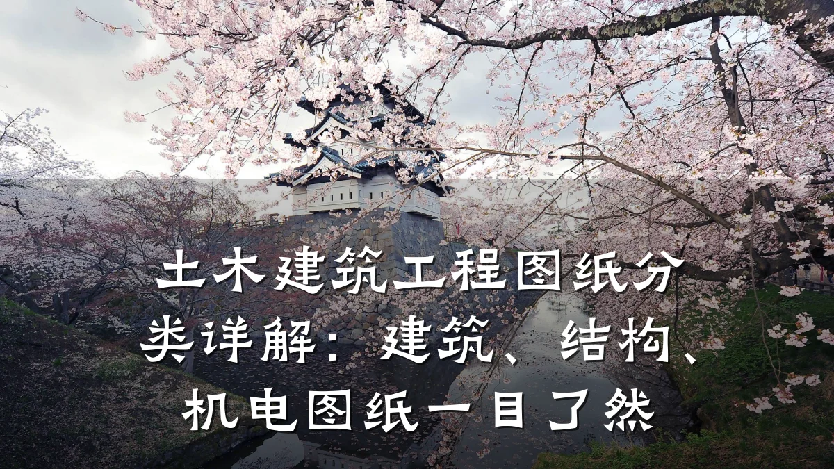 土木建筑工程图纸分类详解:建筑、结构、机电图纸一目了然