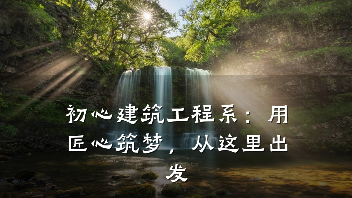 初心建筑工程系:用匠心筑梦,从这里出发