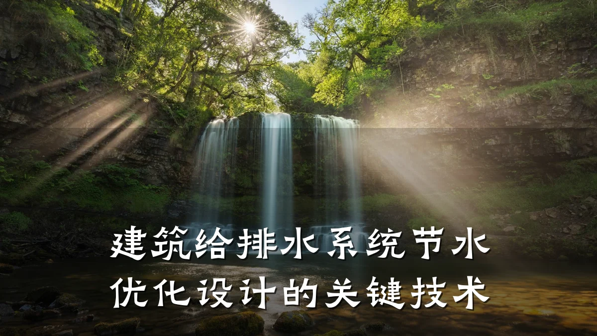 建筑给排水系统节水优化设计的关键技术