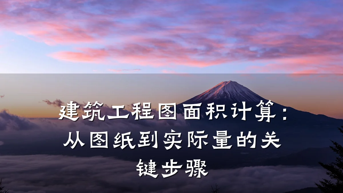 建筑工程图面积计算:从图纸到实际量的关键步骤