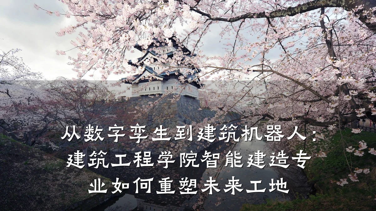 从数字孪生到建筑机器人:建筑工程学院智能建造专业如何重塑未来工地