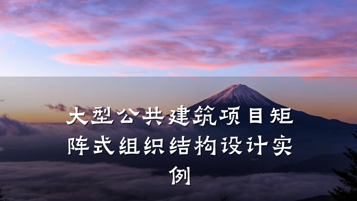 大型公共建筑项目矩阵式组织结构设计实例