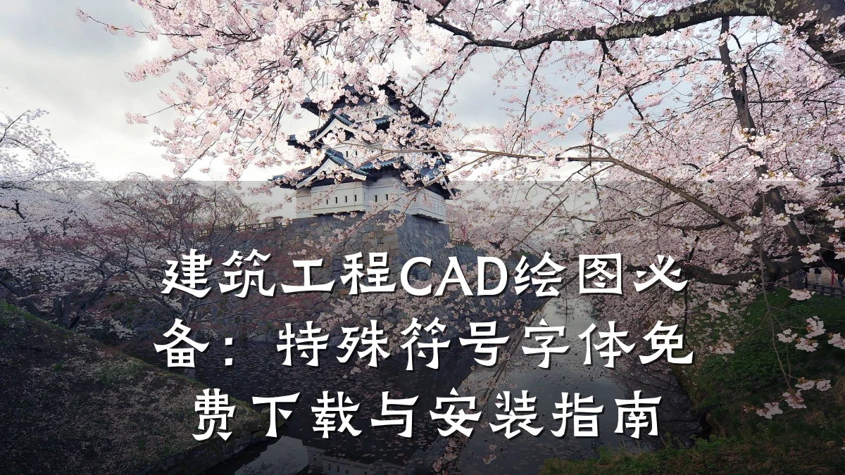 建筑工程CAD绘图必备:特殊符号字体免费下载与安装指南