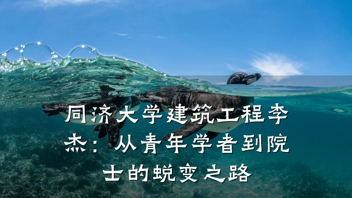 同济大学建筑工程李杰:从青年学者到院士的蜕变之路